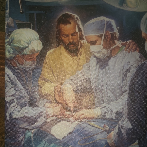 Jesus Guiding Surgical Team Canvas Art - Picture 4 of 4
